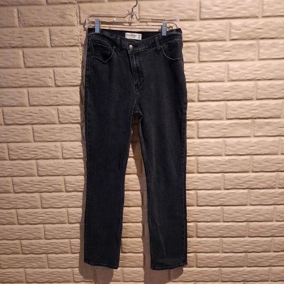 Abercrombie & Fitch Denim - Abercrombie & Fitch 90s Slim Straight Ultra High Rise Jeans 27 4 Short Black